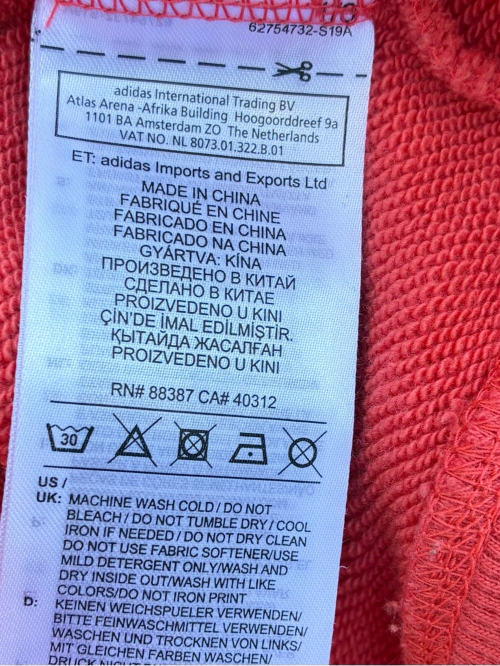 Adidas Hoodie Sz Medium - Picture 6 of 7